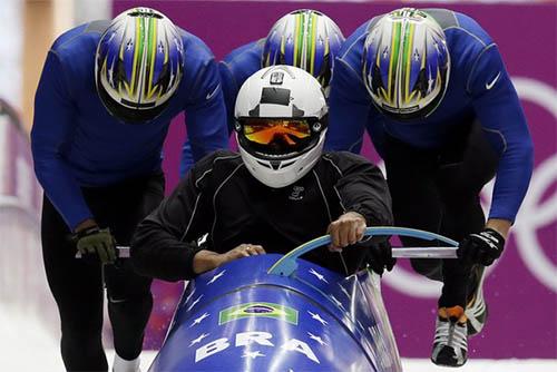 Depois da ausência em Vancouver 2010, o quarteto masculino de bobsled do Brasil voltou a participar dos Jogos Olímpicos de Inverno / Foto: Divulgação